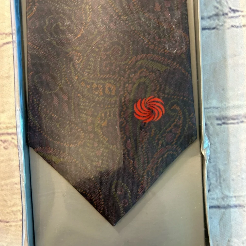 VINTAGE THAI SILK HAND WOVEN EXTRA QUALITY MENS NECK-TIE PAISLEY PRINT - Picture 3 of 5